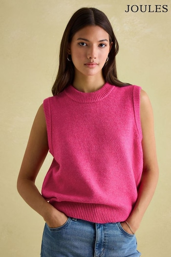Joules Holly Pink Knitted Vest (184732) | £39.95