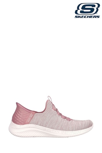 Skechers Pink Womens Ultra Flex 3.0 Right Away Slip In Stretch Fit Trainers (184928) | £84