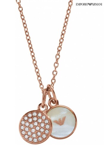 Emporio Armani Jewellery Ladies Pink Signature Necklace (185403) | £89