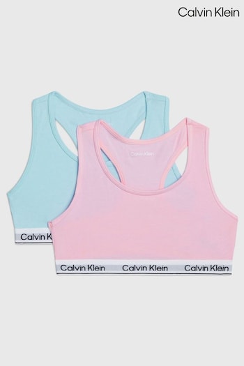 Calvin hoodie Klein Pink Bralette 2 Pack (185669) | £29
