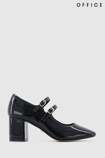 Office Black Double Strap Mary Jane block heels (185815) | £50