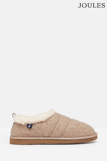 Joules Women's Lazydays Oatmeal Faux Fur Lined Slippers (185905) | £34.95