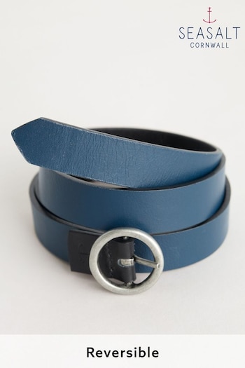 Seasalt Cornwall Navy Blue Reversible Leather Belt (185922) | £30