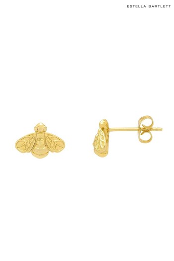 Estella Bartlett Gold Tone Bee Happy Stud Earrings (186081) | £22