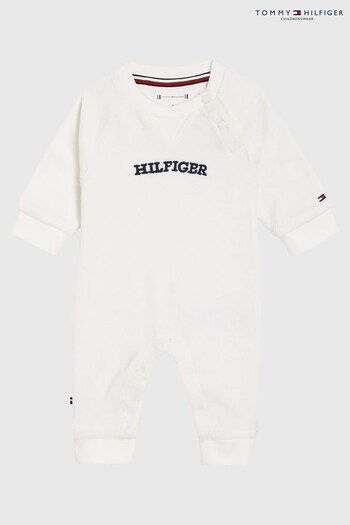 Tommy brown Hilfiger Baby Logo White Bodysuit (186204) | £55