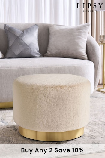 Lipsy Mink Faux Fur Laurel Stool (186699) | £150