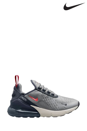 Nike images Grey/Black Air Max 270 Youth Trainers (186956) | £90