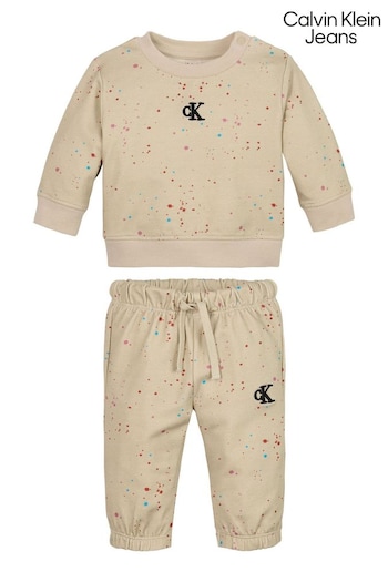 Calvin Klein Jeans Baby Sprinkles Joggers Brown Set (187196) | £37
