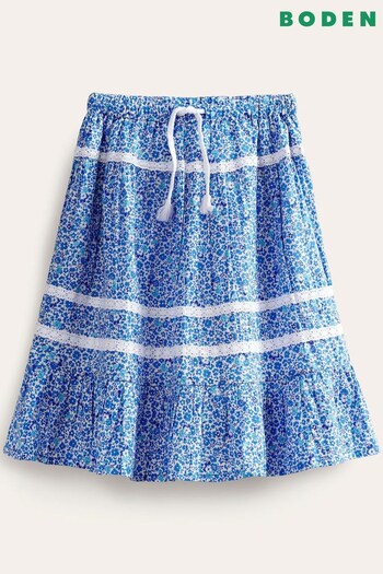 Boden Blue Lace Maxi Skirt (187267) | £32 - £37