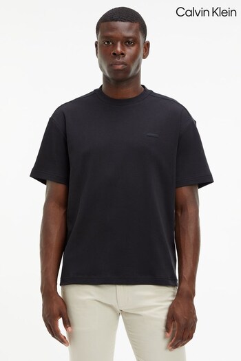 Calvin Klein Black Logo Tape Comfort T-Shirt (187474) | £60