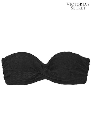 Victoria's Secret Black Fishnet Strapless Swim Bikini Top (187659) | £39