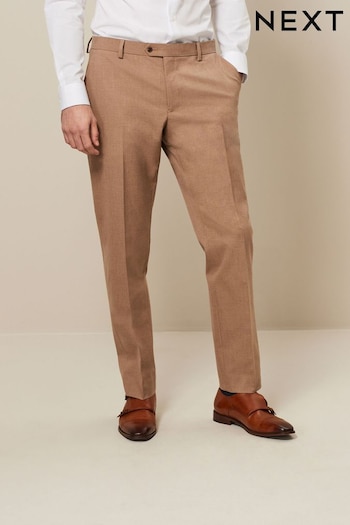 Marl Taupe Slim Motionflex Stretch Suit Trousers (187809) | £40