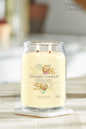 Yankee Candle Signature Large Jar Scented Candle Banoffee Waffle (188049) | £30