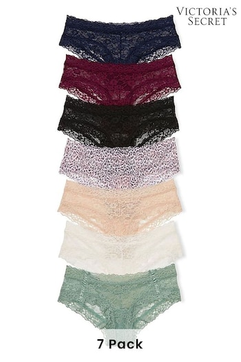 Victoria's Secret Blue/Red/Black/Nude/White/Green Cheeky Knickers Multipack (188145) | £35