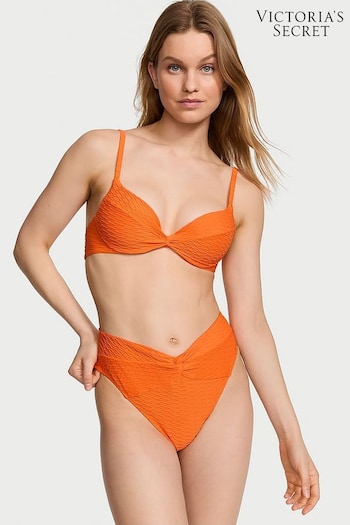 Victoria's Secret Sunset Orange Fishnet Push Up Swim Bikini Top (188157) | £39