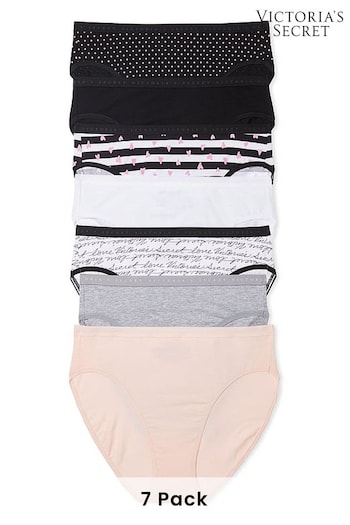 Victoria's Secret Black/White/Grey/Pink Brief Multipack Knickers (188180) | £35