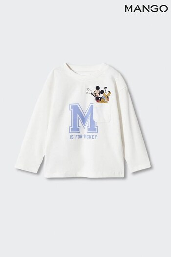 Mango White Disney Long-Sleeved T-Shirt (188362) | £12