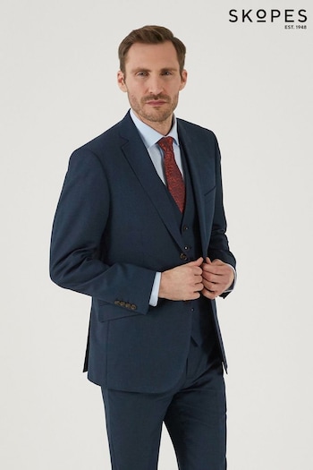 Skopes Fallon Navy Blue Tailored Fit Wool Blend Suit Jacket (188732) | £135