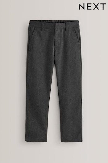 Grey Regular Waist School Formal Straight Trousers (3-17yrs) (188741) | £9 - £18