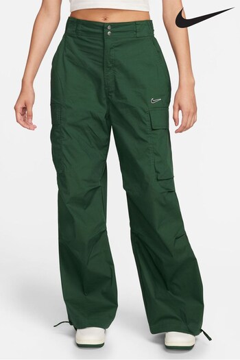 Nike Green High Rise Woven Oversized Trousers (188748) | £83