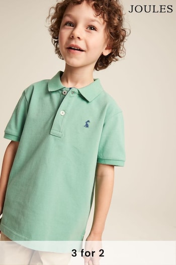 Joules Woody Green Pique Cotton Polo black Shirt (188870) | £14.95 - £16.95