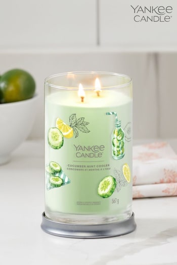 Yankee Candle Green Signature Large Tumbler Scented Candle Cucumber Cooler (188918) | £32