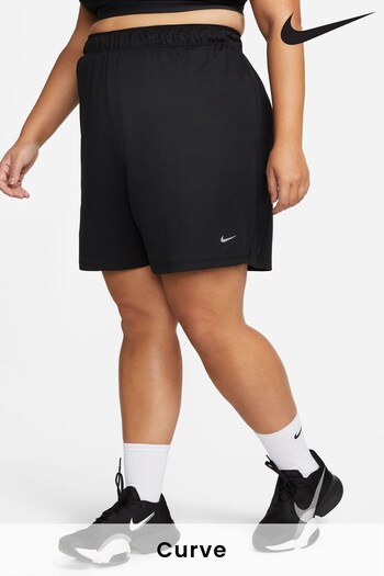 Nike Black Curve Dri-FIT Attack Mid-Rise 5" Shorts larghi (189221) | £28