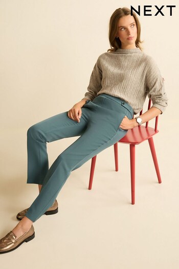 Blue Tailored Elastic Back Straight Leg Trousers (189255) | £26