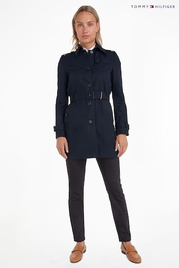Tommy hoodie Hilfiger Heritage Navy Blue Single Breasted Trench Coat (189273) | £230