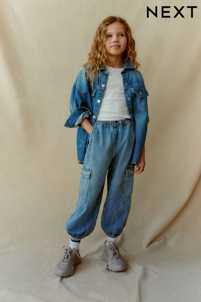 Girls best sale cuffed trousers
