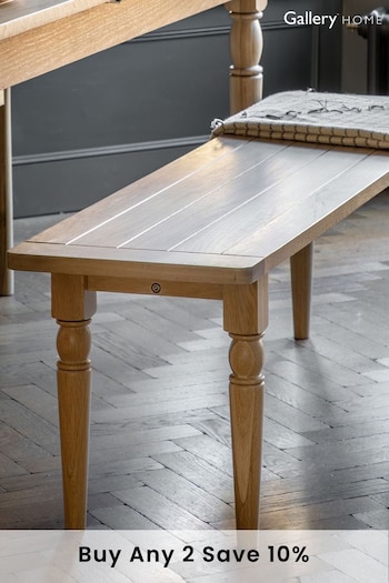 Gallery Home Natural Leroy Dining Bench (189462) | £335