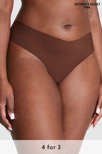 Victoria's Secret PINK Ganache Nude Thong No Show Knickers (189798) | £9
