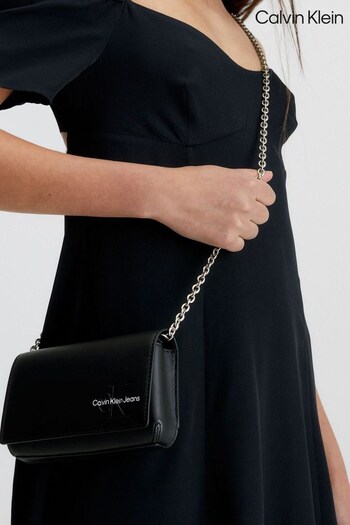 Calvin Klein Sculpted Flap Phone Black Bag (189925) | £70