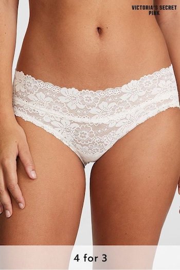 Victoria's Secret PINK Coconut White Hipster Lace Knickers (190022) | £9