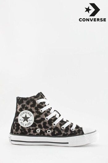 Converse Leopard All Star High Junior Top Trainers (190035) | £40