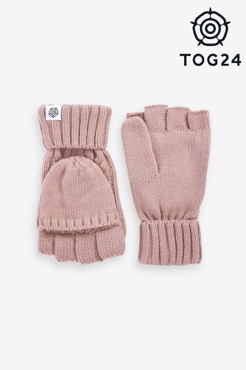 Tog 24 Pink Mid Marl Wilks Knitted Fingerless Gloves (190181) | £24