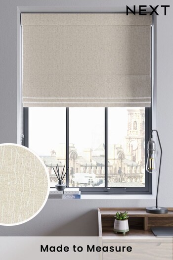 Cream Chenille Made to Measure Roman Blinds (190597) | £79