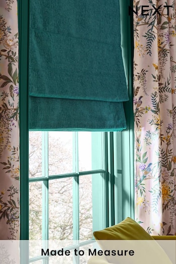Teal Green Chenille Made to Measure Roman Blinds (190598) | £79