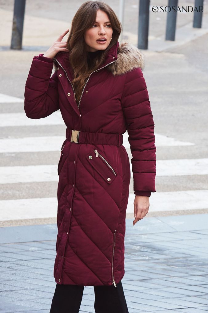 Buy Women s Red Puffer Coatsandjackets Online Next UK