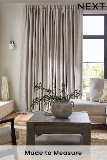 Natural Textured Made to Measure Curtains (191051) | £91