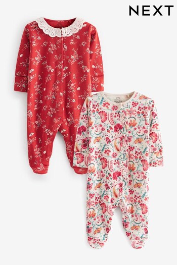 Red Baby Sleepsuits 2 Pack (0-18mths) (191229) | £15 - £17