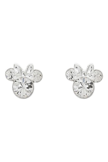 Peers Hardy Silver Tone Disney Minnie April Birthstone Stud Earrings (191392) | £15