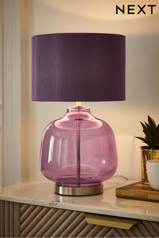 Lilac bedside lamps sales