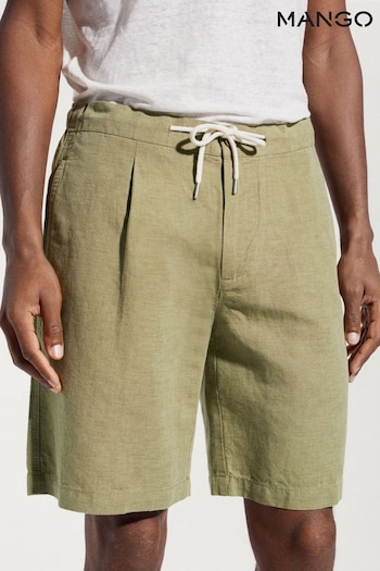 Mango Drawstring Linen Bermuda Shorts (191538) | £50