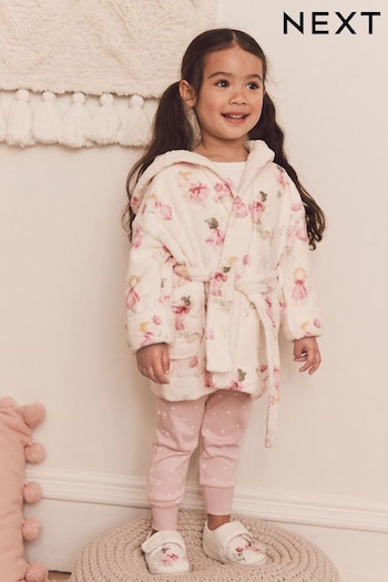 Pink/Cream Cosy Fairy Print Dressing Gown (9mths-8yrs) (191576) | £14 - £18