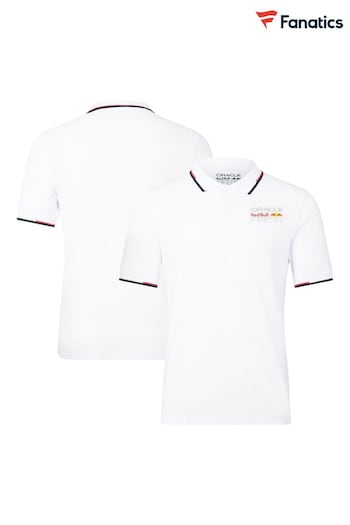 Fanatics Oracle Red Bull Racing Core White Polo Shirt Unisex (191609) | £50