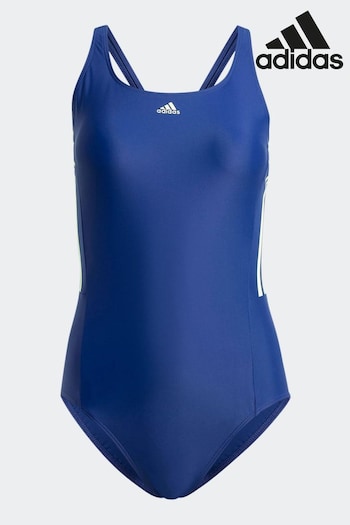 adidas Blue Performance Mid 3 Stripes Swimsuit (191764) | £35
