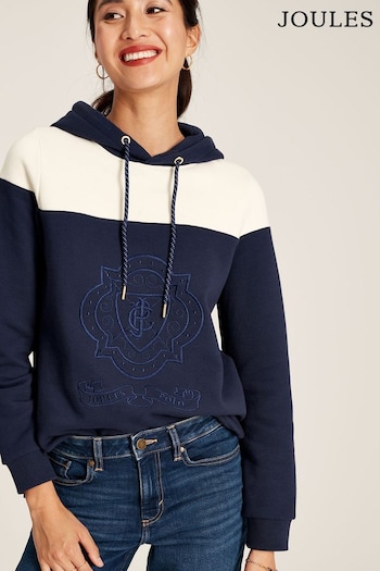 Joules Alexa Navy Blue Embroidered Hoodie (191954) | £59.95