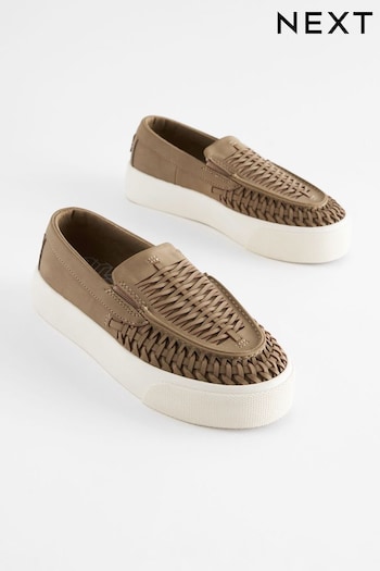 Neutral Woven Loafers (192064) | £22 - £29