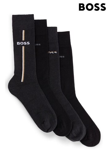 BOSS Grey Iconic Socks Gift Set 4 Pack (192116) | £28